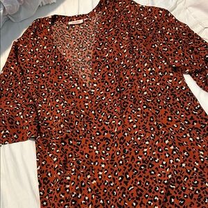 Leopard Print  Kimono 3x